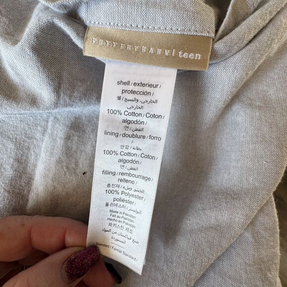 Pottery Barn Teen Swell Lofty Cotton Quilted Pillow Standard Sham Set Blue Multi - Picture 10 of 10